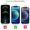 NEW'C [3 Pack] Designed for iPhone 12 and iPhone 12 Pro (6.1) Screen Protector Tempered Glass, Case Friendly Ultra Resistant