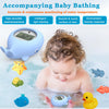 Baby Bath Thermometer with LED Display and Temperature Warning, Digital Room Thermometer & Fahrenheit Water Temperature Thermometer, Infant Bath Toys Floating Toy Safety Thermometer for Kids Newborn