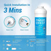 AQUA CREST 5 Years Capacity -Inline Water Line Filter for Refrigerator with 1/4-Inch Direct Connect Fittings, Idea for Ice Maker, Refrigerator, RO System, Reduces PFAS/PFOA/PFOS