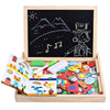 Wooden Toy Magnetic Board Puzzle Games , Double Side Jigsaw &Drawing Sketchpad Writing Dry Erase Board Chalkboard Educational Toys for Kids