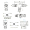 T(Tee) Connector for NMEA 2000 (N2k) Garmin Lowrance B&G Navico Networks IP67