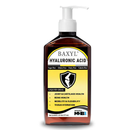 Baxyl - Liquid Hyaluronic Acid for Joint Relief Supplement (Vegan, Gluten-Free, Non-GMO, Patented Oral MHB3)