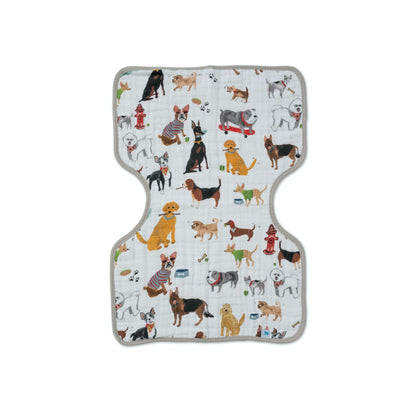 Little Unicorn Single Cotton Muslin Burp Cloths | 100% Cotton | Multi-Layer | Ultra Absorbent & Soft | Ergonomic Design | Burping Newborn Baby | Reversible | Large 21x14