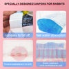 Disposable Rabbit Diapers,Small Pee Pads,with Rabbit Suspenders for Diapers Female,Squirrel Diapers,for Bunny Guinea Pig Kitten Hedgehog Sindoor and Outdoor Activities.(10PCS) (Pink Plaid, M)