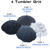 4 LBS Rock Tumbler Grit Media Kit, Rock Tumbling 5 In 1 Set- Inculde 3 LBS 4 Step Polishing Grits Media + 1 LB 3mm Ceramic Pellets Filler Media, Rock Polish Tumbling Supplies Set - Stone Polishers