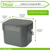 7Penn Small Compost Bin for Kitchen - 1gal Countertop Compost Bucket for Food Scraps, Trash, Recycling and More - 4L Cabinet or Wall Mounted Aluminum Indoor Compost Bin