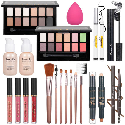 Makeup Kits Makeup Set Makeup Kit for Women Full Kit Makeup Sets for Teens Teenagers Eyeshadow Palette,Lip Gloss,Foundation,Mascara,Eyeliner,Contour Stick,Makeup Brushes,Cosmetic Bag