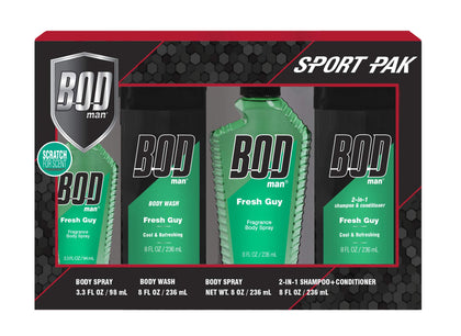 BOD Man Bod Man Variety Fragrance Body Spray 5pc Gift Set: Featuring Black, Most Wanted, Really Ripped Abs, World Class, and Fresh Guy 5x 1.8oz, 9 ounces