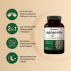 NatureBell Apigenin 100mg with L-Theanine, 240 Capsules (50mg Apigenin Per Capsule) - Extra Strength Sleep & Relaxation Supplement - Bioflavonoid, Antioxidant, & Amino Acid Complex - Non-GMO