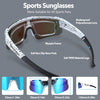 Baseball Sunglasses for Youth Men Women with 3 Lenses,TR90 Frame UV 400 Protection Polarized Cycling Sport Sunglasses (Blue)