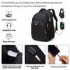 Della Gao Travel Laptop Backpack, Extra Large Anti Theft Backpack for Men and Women with USB Charging Port, Water Resistant Big Business Computer Bag Fit 17 Inch Laptop and Notebook, Black