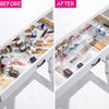 DCA 25 PCS Clear Plastic Drawer Organizer Tray for Makeup, Kitchen Utensils, Jewelries and Gadgets