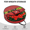 BALEINE Premium Wreath Storage Container, Oxford Christmas Wreath Storage Bags with Durable Tarp Material and Reinforced Handle for Holiday Xmas (Red, 30