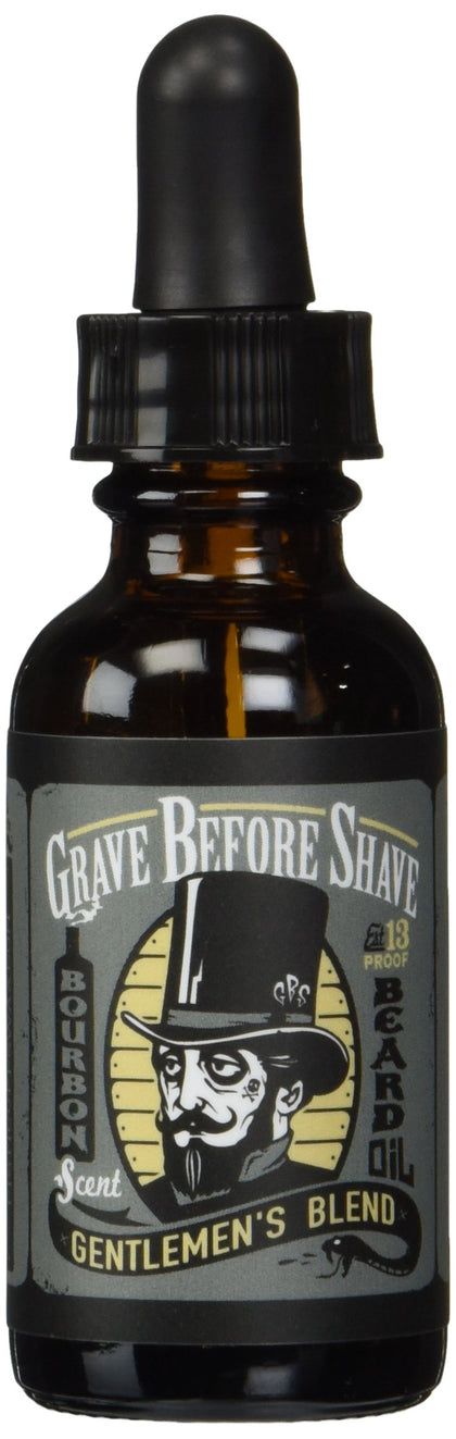 GRAVE BEFORE SHAVE Gentlemen's Blend Beard Oil (Bourbon/Sandal Wood Scent)