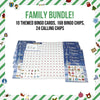 Regal Games - Holiday Bingo Set - Family Size Game Kit - Includes 10 Bingo Cards, 168 Bingo Marking Chips, 24 Calling Chips - 8 x 7 Cardstock