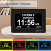 TROCOTN 7 Inches Digital Clock Calendar Clock Large Display Alarm Clock Wall Clock (Black)