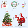 DIY Christmas Windows Stickers Wreath Snowflakes Santa Claus Xmas Tree Wall Window Clings Door Mural Decals Static Sticker for Showcase Winter Party Decorations (4 Sheets)