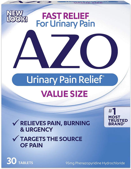 MCK18582700 - Mckesson Urinary Pain Relief AZO Standard 95 mg Strength Tablet 30 per Bottle