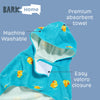 BarkBox Dog Bathrobe Towel - Lightweight, Super Cute Fast Drying Bathrobe for Dogs - Ducky (Large)