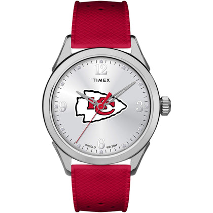 Timex Women's NFL Athena 40mm Watch - Kansas City Chiefs with Red Silicone Strap