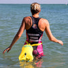 New Wave Swim Buoy - Swim Safety Float and Drybag for Open Water Swimmers, Triathletes, Kayakers and Snorkelers, Highly Visible Buoy Float for Safe Swim Training (PVC 15 Liter Yellow)