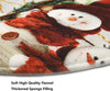 Alishomtll Christmas Bathroom Rugs Sets 3 Piece with Non-Slip Rug, Toilet Lid Cover and Bath Mat, Xmas Snowman Bathroom Rugs and Mats Sets, White Bath Rugs for Bathroom Decoration