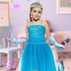 64 Pcs Princess Jewelry Toys for Girls, Princess Party Favors Dress up Accessories Included Crown Wand Gloves Necklace Rings Earrings for Princess Birthday Party Cosplay Decoration, 8 Sets 4 Colors