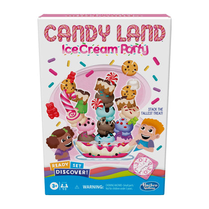 Hasbro Gaming Candy Land Ice Cream Party Preschool Game for 2-4 Players, Games for Preschoolers, Ages 3 and Up