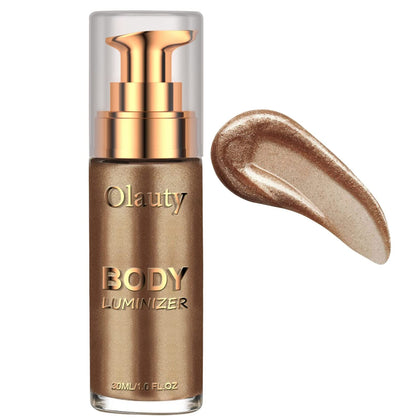 Liquid Illuminator, Firstfly Body Highlighter Makeup Smooth Shimmer Glow Liquid Foundation for Face & Body?#03 Glistening Bronze?