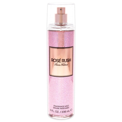 Paris Hilton Rose Rush Body Spray for Women | Floral and Fruity Fragrance | Notes of Rose Petals, Papaya and Amber | Feminine, Flirty and Long-Lasting | 8 Oz