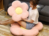 Cute Flower Cushion Plush Floor Pillow Casual Comfortable Pillow Office Living Room Bed Decoration Cushion Simple Room Decoration (40cm, Pink)
