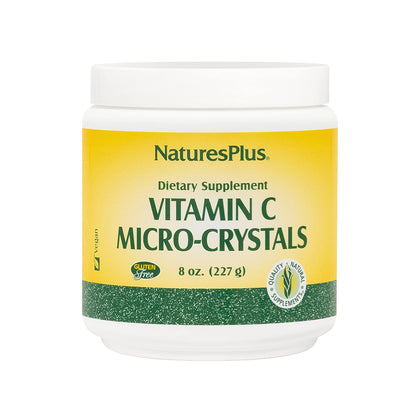 NaturesPlus Vitamin C Micro-Crystals - 5000 mg, 8 oz Vegetarian Powder - Unflavored - Natural Immune Support Supplement, Antioxidant, Free-Radical Defense - Gluten-Free - 45 Servings