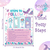Mermaid Potty Training Chart - 18 Potty Training Stickers with 315 Round Stickers and 1 Instruction SheetPerfect Potty Training Chart for Toddler Girls (Mermaid Potty Training Chart)