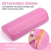 Nail Pillow Hand Rest for Nails, Washable PU Leather Nail Armrest Detachable Manicure Hand Pillow Cushion Nail Art Accessories Tool for Nails Tech (Pink)