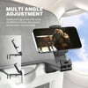 Perilogics Universal Airplane in Flight Phone Mount. Handsfree Phone Holder for Desk with Multi-Directional Dual 360 Degree Rotation. Pocket Size Travel Essential Accessory for Flying (BK+LV)