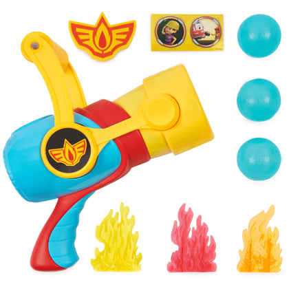 Disney Junior Firebuds, Bos Training Kit, Projectile Launcher with 3 Water-Styled Balls and 3 Targets, Kids Toys for Boys and Girls Ages 3+