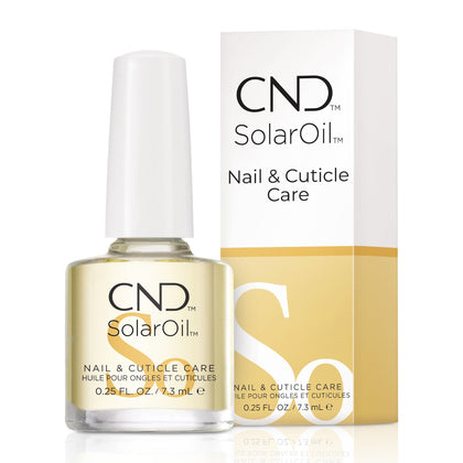 CND SolarOil Cuticle Oil, Natural Blend Of Jojoba, Vitamin E, Rice Bran and Sweet Almond Oils, Moisturizes and Conditions Skin, Pack Of 1, 0.25 oz.
