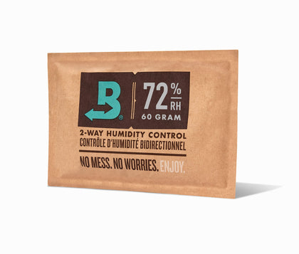 Boveda 72% Two-Way Humidity Control Packs For Storing Up to 25 items - Single - For Wood Containers - Moisture Absorber - Humidifier Pack - Individually Wrapped Hydration Packet