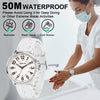 Asan Ge Nurse Watch for Nurse,Medical Professionals,Students,Doctors,Women Men - Waterproof Nursing Watch Military Time Luminouse Easy to Read Dial 24 Hour with Second Hand(White)
