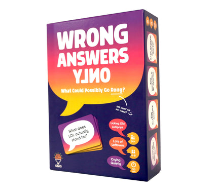 Wrong Answers Only: The Ultimate Adult Party Game - A Fun, Competitive Group Guessing Game for 8 Players, Ages 14 and Up - Perfect for Game Nights