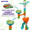 Marble Genius Marble Run Stunts Super Set: 125 Pieces Total, 20 Action Pieces Including 2 New Patented Trampolines, Includes Free Online App and Full-Color Instruction Booklet, Made for Ages 5 and Up