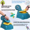 GYSYELL Potty Training Toilet for Boys and Girls,Dinosaur Potty Chair with Non-Slip Rubber Mat for Toddlers,Portable Potty Training Seat with 1 Roll Cleaning Bags for Baby and Kids