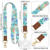 Piefly Phone Lanyard Crossbody Wrist Strap, Butterfly Flower Cell Phone Lanyards for Around the Neck Wristlet Shoulder, Adjustable Floral Phone Strap for Car Keys Keychain Wallet Phone Case ID Badge