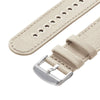 Archer Watch Straps - Canvas Watch Bands for Apple Watch (Alabaster, Silver, 38/40/41mm)