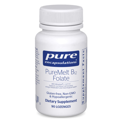 Pure Encapsulations PureMelt B12 Folate | Dissolvable Lozenge with 1,000 mcg Vitamin B12 and Active Folate (as Metafolin L-5|MTHF) | 90 Lozenges