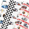 Mpanwen Race Car Wrapping Paper for Boys Kids, 12 Sheets Racing Gift Wrap Racecar Wrapping Paper for Christmas Birthday Holiday - 20 x 29.5 Inches Per Sheet