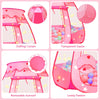 TooyBing Pop Up Princess Tent with Star Light, Toys for 1 2 3 Year Old Girl Birthday Gift, Ball Pit for Baby 12-18 Month, Foldable Kids Play Tent for Toddler 1-3, One Year Old Girl Toy Indoor Outdoor