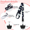 5 Pieces Phone Lanyard Universal Adjustable Neck Straps with Phone Pads Phone Lanyard Crossbody for Phone Case Keys ID Compatible with iPhone and Most Smartphones, Butterfly Pattern