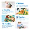 Baby Books 0-6 Months,Infant Tummy Time Toys High Contrast Sensory Baby Toys 6 to 12 Months Touch Feel Book Gift Christmas Stocking Stuffers for Boys Girls 0-3 Months Book Early Learning Stroller Toy