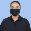 Gildan Adult Reusable 3-Layer Cotton Ear Loop Face Mask (24 Pack), Black (24 Pack), Adult: 6.5